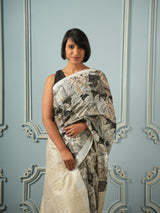The Girl Tribe- Printed Silk Cotton Saree